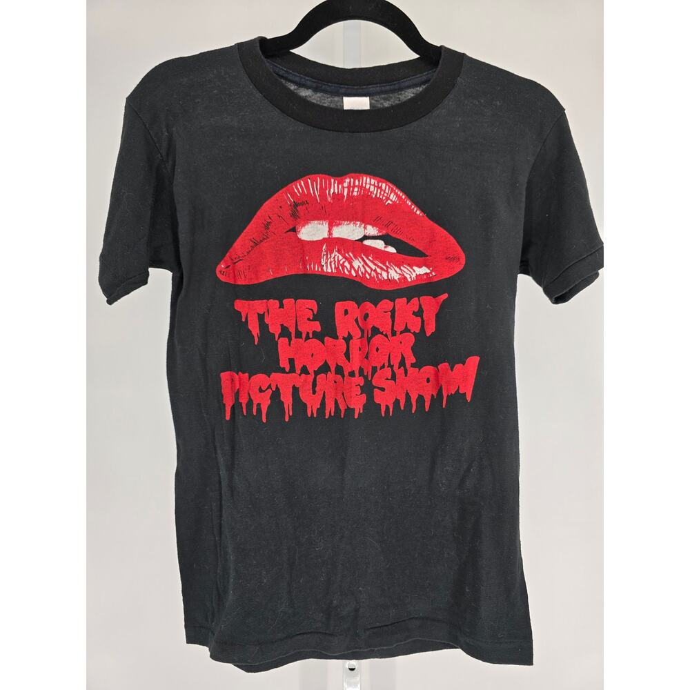 1970s Rocky Horror Picture Show Single Stitch T Shirt Sz M Vintage Black Red